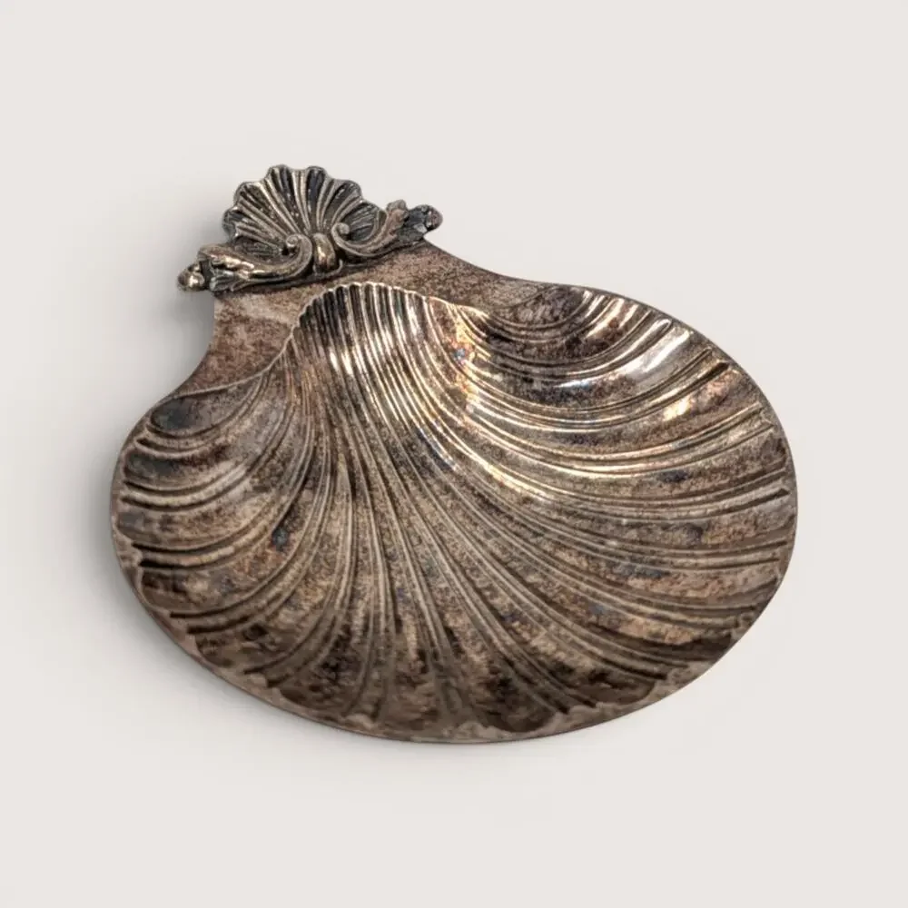 1970s Sheffield Silver Plated Shell Dish Reproduction